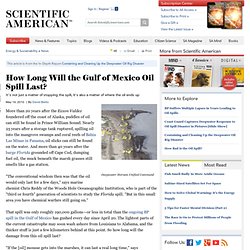 How Long Will the Gulf of Mexico Oil Spill Last?: Scientific Ame