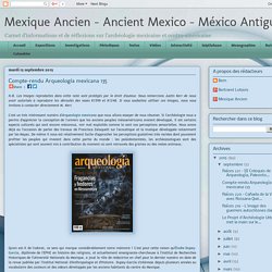 Compte-rendu Arqueología mexicana 135