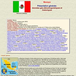 Mexique: geo-demolinguistique