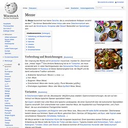 Mezze (Arabische Küche)