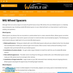 MG Wheel Spacers : Buy MG Wheel Spacers Online UK