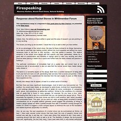 Response about Rocket Stoves in MHAmember Forum » Firespeaking