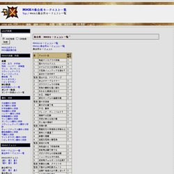 MHXの集会所キークエスト一覧 -(MHX)モンスターハンタークロス攻略データwiki