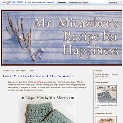 Limpet Mitts Free Pattern and CAL ~ the Warmup