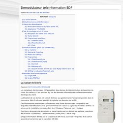 Demodulateur teleinformation EDF - MicElectroLinGenMet