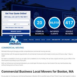 Boston Movers - Michael's Movers in Boston, Moving Company services