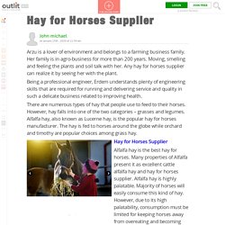 Post by John michael on Outlit: Hay for Horses Supplier