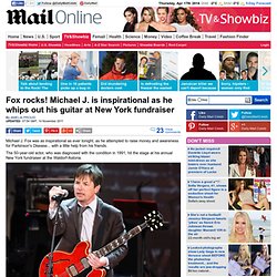 Michael J. Fox whips out his guitar at Parkinson's Disease fundraiser in New York