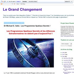 Dr Michael E. Salla : Les Programmes Spatiaux Secrets !