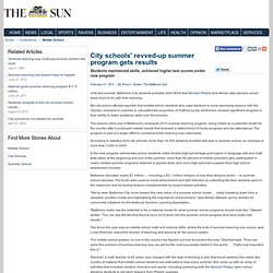 City schools' revved-up summer program gets results - baltimoresun.com