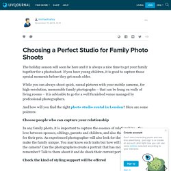 Choosing a Perfect Studio for Family Photo Shoots