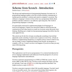 peter.michaux.ca - Scheme from Scratch - Introduction