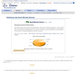 Emil Michel Cioran - citations et biographie - les citations.net