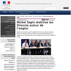 Michel Sapin mobilise les Direccte autour de l'emploi