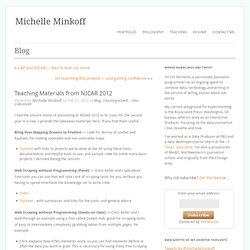 Teaching Materials from NICAR 2012 « Michelle Minkoff