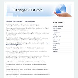 Michigan Test of Aural Comprehension