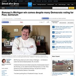 Many Democrats voting for Santorum, Paul to deny Romney a Michigan win