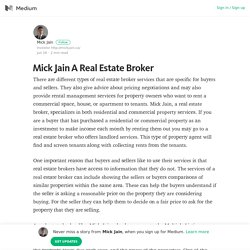 Mick Jain A Real Estate Broker