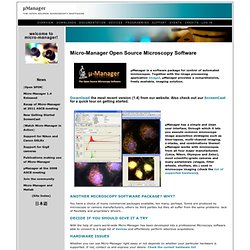Micro-Manager Open Source Microscopy Software - Micro-Manager
