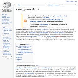 Microaggression theory