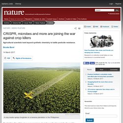 NATURE 14/03/17 CRISPR, microbes and more are joining the war against crop killers Agricultural scientists look beyond synthetic chemistry to battle pesticide resistance.