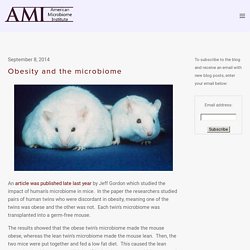 Obesity and the microbiome — The American Microbiome Institute
