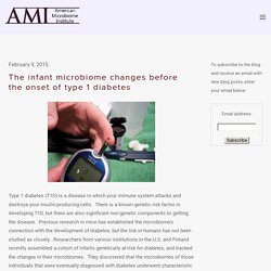 The infant microbiome changes before the onset of type 1 diabetes — The American Microbiome Institute