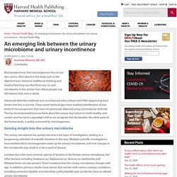 An emerging link between the urinary microbiome and urinary incontinence