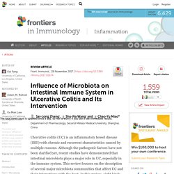 Influence of Microbiota on Intestinal Immune System in Ulcerative Colitis and Its Intervention