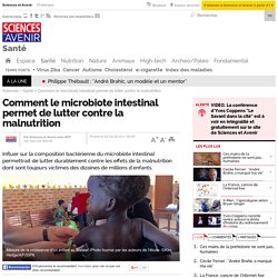 Comment le microbiote intestinal permet de lutter contre la malnutrition - 22 février 2016