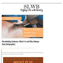 Microblading Eyebrows: What it is and Why Undergo Such (Infographic) - Styling Life with Beauty