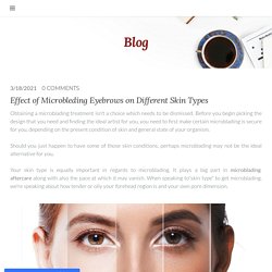 Effect of Microbleding Eyebrows on Different Skin Types