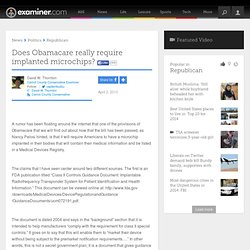 Does Obamacare really require implanted microchips? - Atlanta Carroll County Conservative