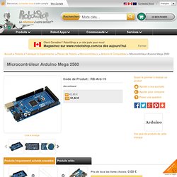 Microcontrôleur Arduino Mega 2560
