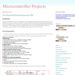 Microcontroller Projects: Two-Channel PC Based Oscilloscope USB