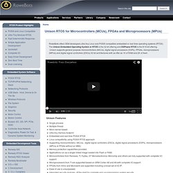Unison RTOS for Microcontrollers (MCUs), FPGAs and Microprocessors (MPUs)
