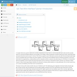 I2C Two Wire Interface Tutorial: Introduction