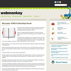 Microdata: HTML5's Best-Kept Secret