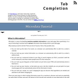 Microdata Tutorial