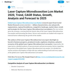 Laser Capture Microdissection Lcm Market 2020, Trend, CAGR Status, Growth, Analysis and Forecast to 2025 — Sag Bag on Hashtap
