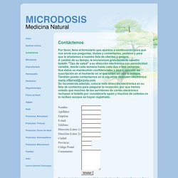 MICRODOSIS - Contáctenos