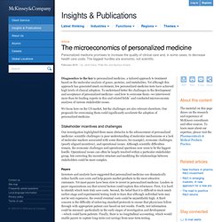 The microeconomics of personalized medicine