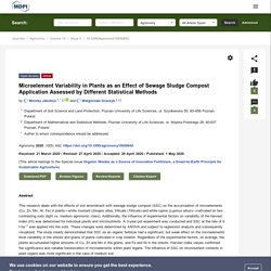 Microelement Variability in Plants as an Effect of Sewage Sludge Compost Application Assessed by Different Statistical Methods