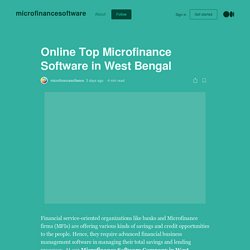Online Top Microfinance Software in West Bengal