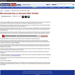 Microformats Hop on Semantic Web 'Griddle' - InternetNews.com