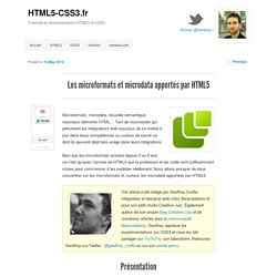 Les microformats et microdata apportés par HTML5