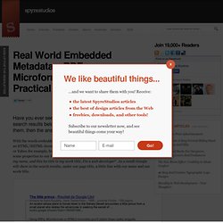 Real World Microformats - RDFa, Microformats And Microdata Practical Examples