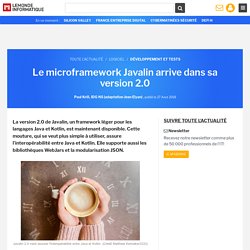 Le microframework Javalin arrive dans sa version 2.0