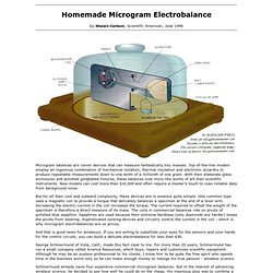 Homemade Microgram Electrobalance