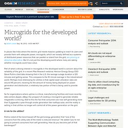 Microgrids for the developed world?